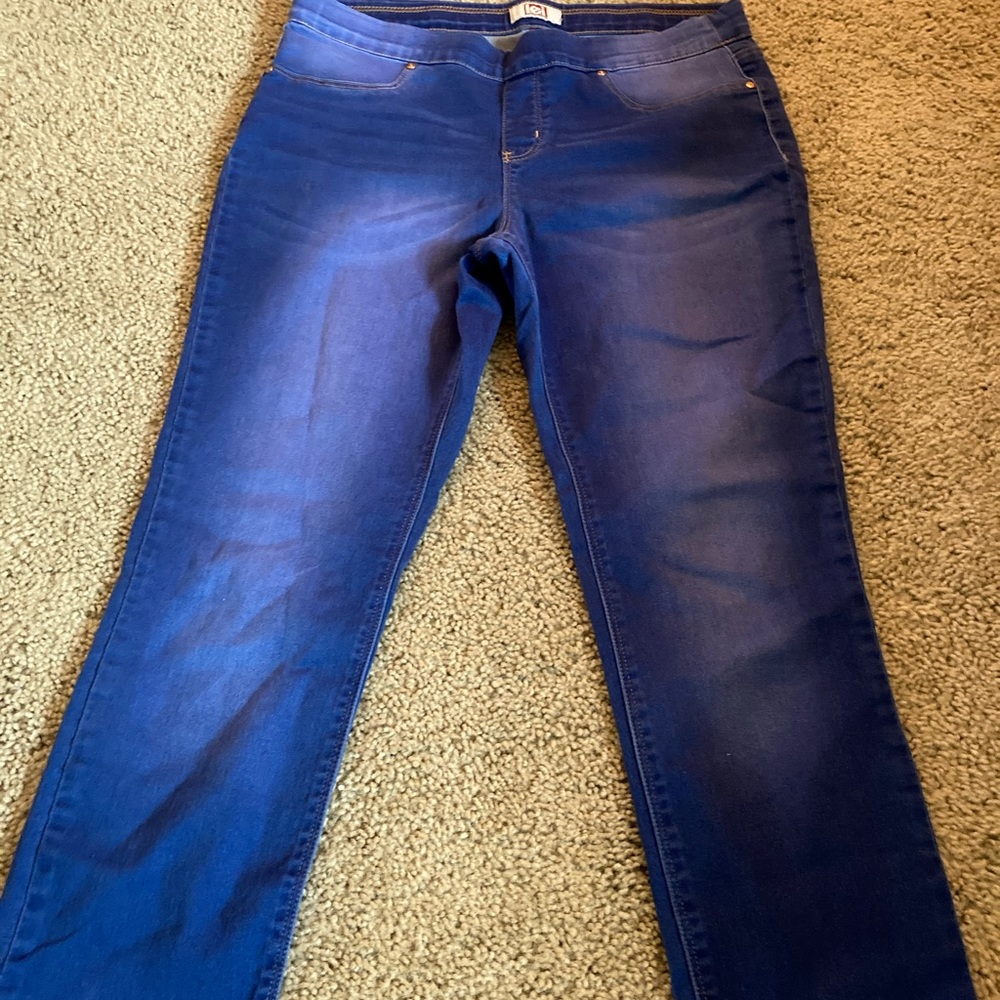 Blue jean jeggings